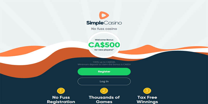 simple casino homepage